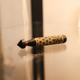 12mm brass deburr with a blackened brass with Kumiko pattern