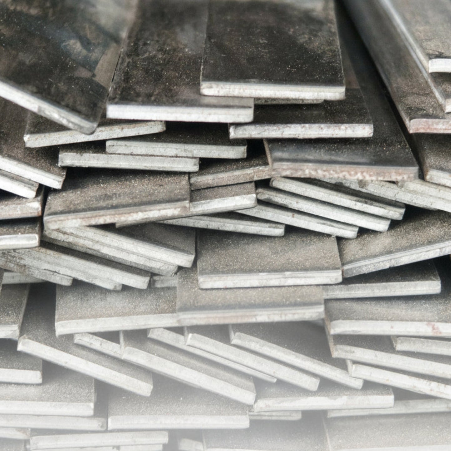 a bundle of Stainless Steel Flat Bar, cut to different lengths and sizes