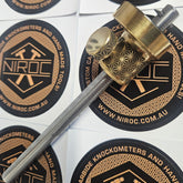 brass and stainless marking gauge tool with Niroc branding on a white background