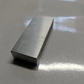 aluminium flat bar photo'd on a white background