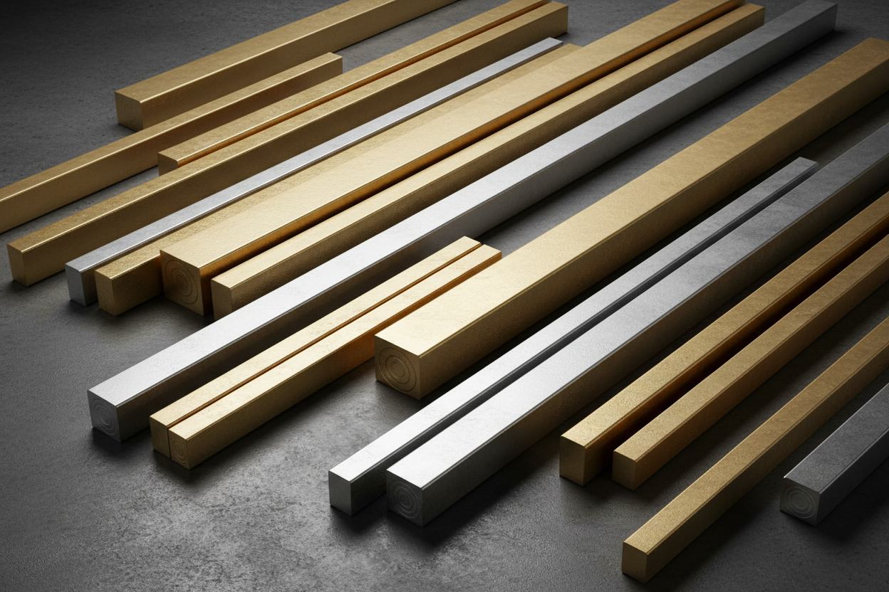 Square Bar – 316 Stainless Steel & Brass for All Projects