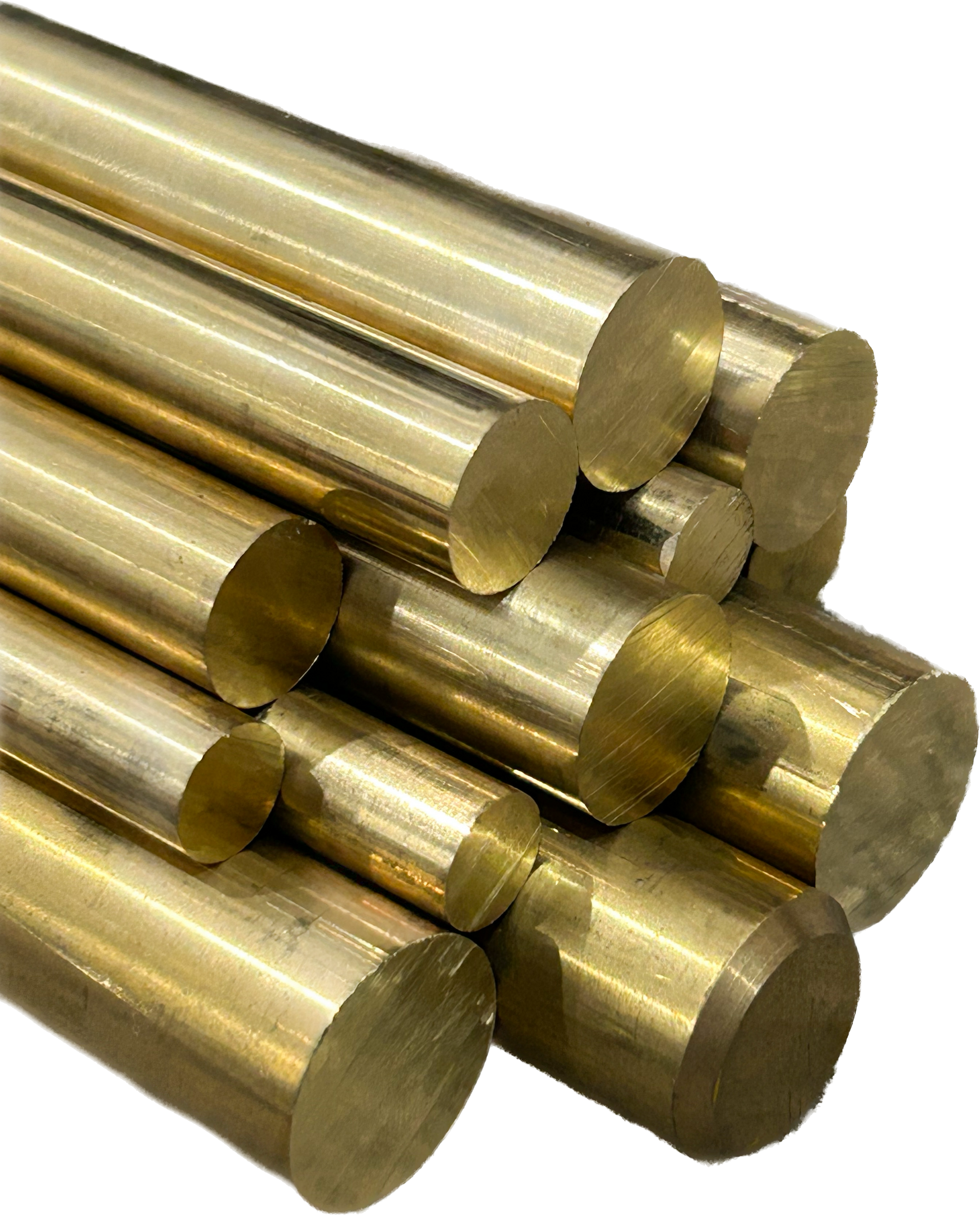 A bundle of brass round bar that can be use for brass drifts